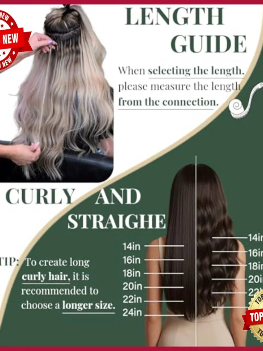 24 Inch Micro Ring Hair Extensions Human Hair Cold Fusion Installation